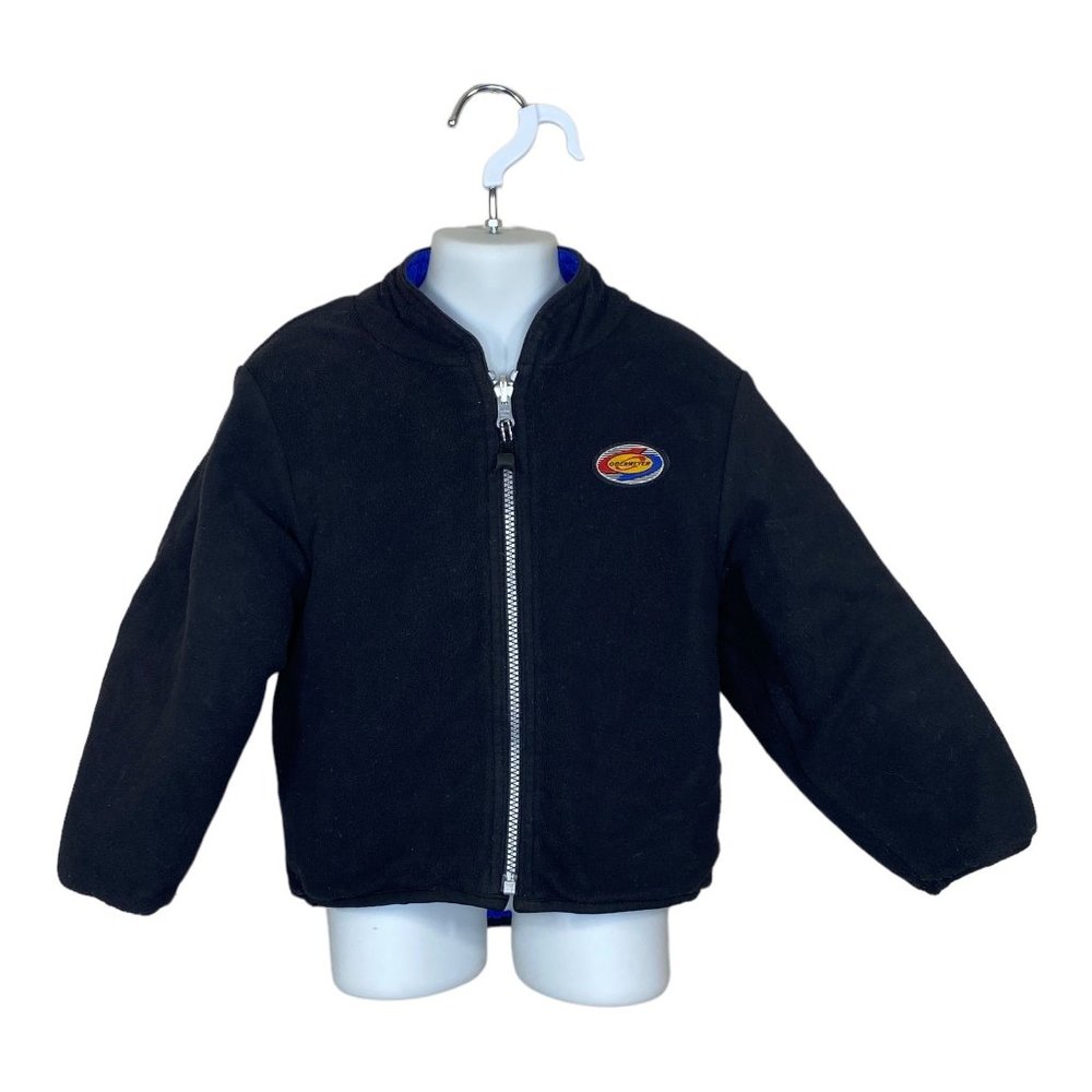 Obermeyer Quilted Puffer Jacket Reversable Size 2T? Vintage Insulated Blue Black - Picture 3 of 13